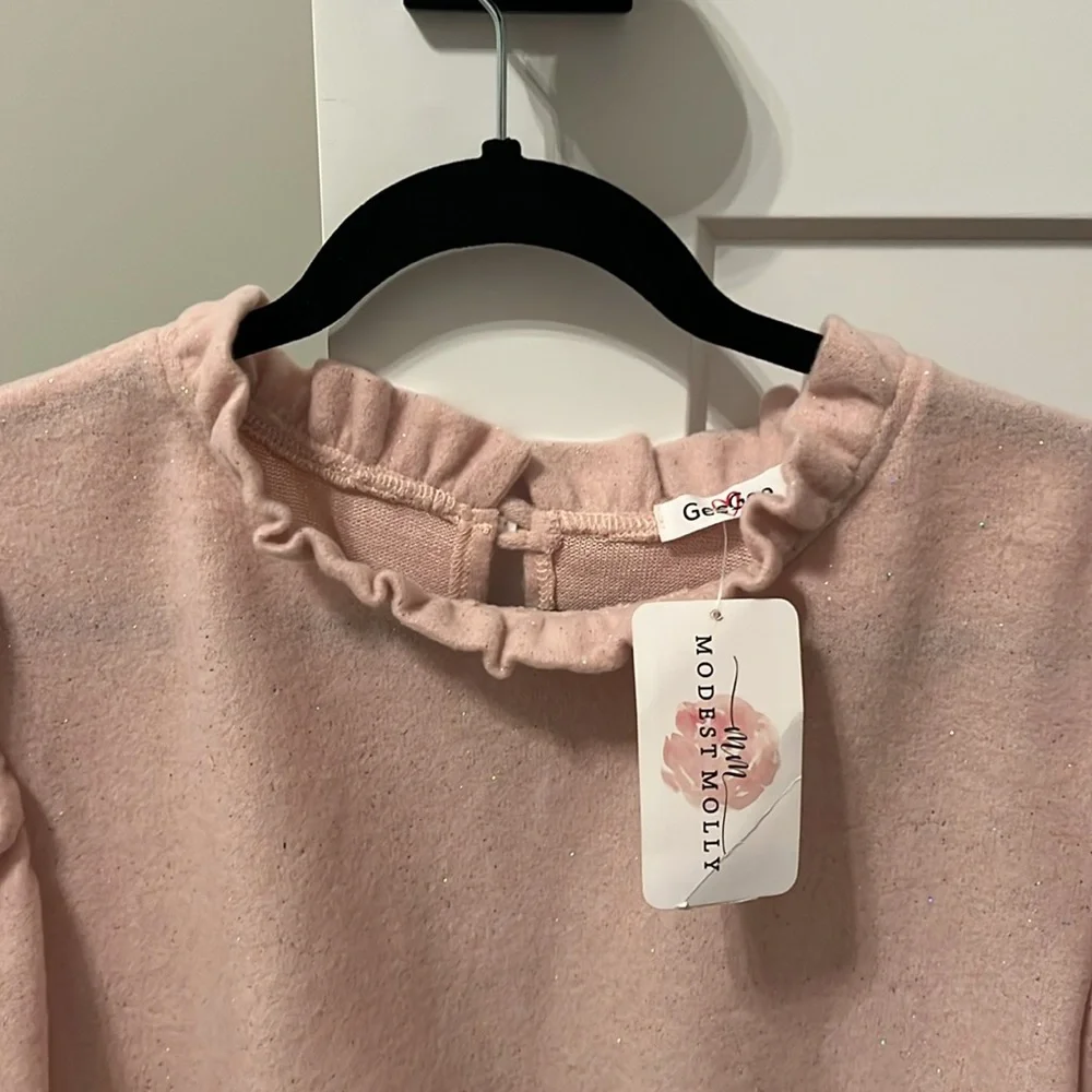 Pink Ruffled Women's Top - Picture 5 of 5